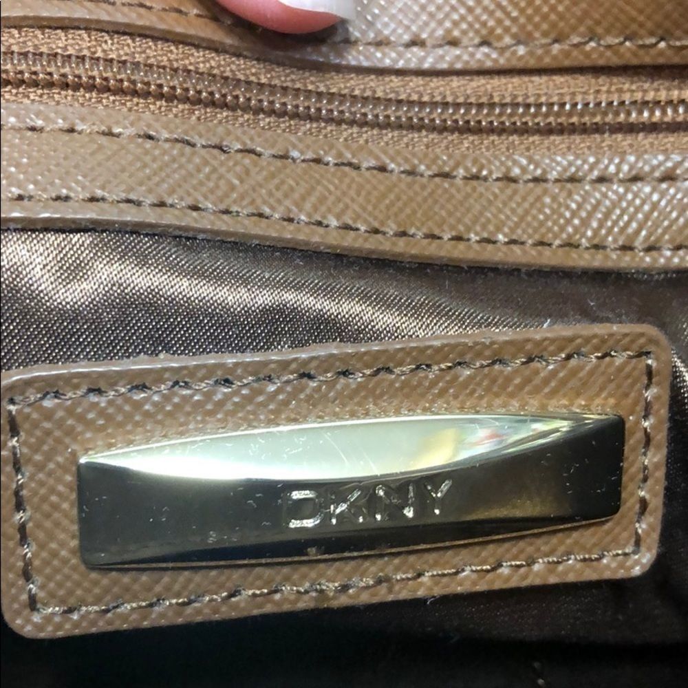 DKNY Large Python Print Leather Crossbody - Picture 9 of 14